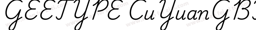 GEETYPE CuYuanGBT Flash字体转换